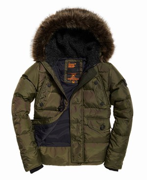 Superdry Chinook Férfi Kabát Sötét Khaki | ADPSW2867